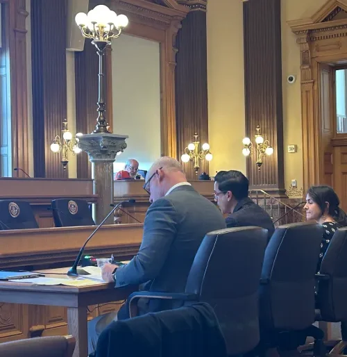 At the Colorado State Capitol, advocating for CO SB 24-048